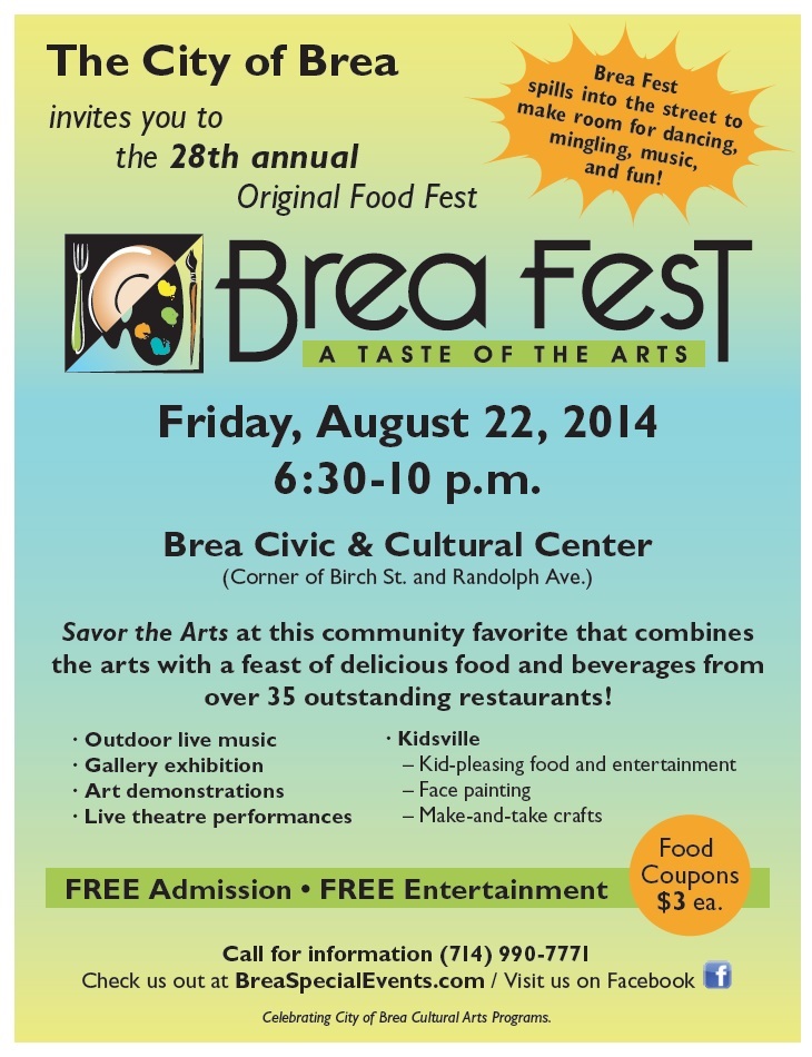 Brea Fest Flyer 2014